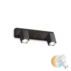 Vägglampa Ideallux Rudy AP2 Square svart 2xGU10 321509 small 0