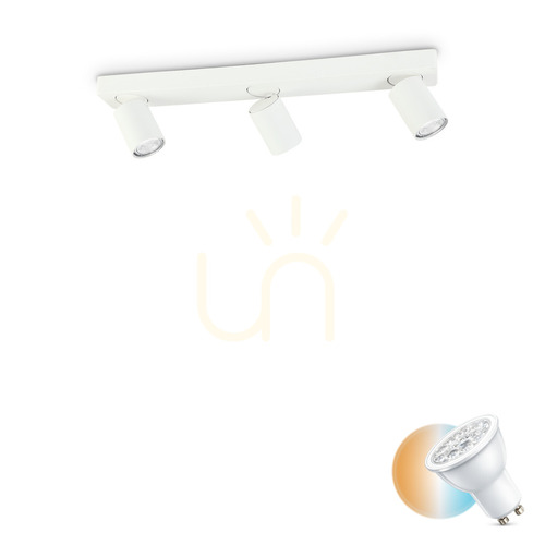Kontrollera Plafond Ideallux Rudy PL3 Round vit 54 cm 229065