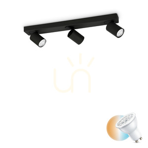 Plafond Ideallux Rudy PL3 Round Nero svart 54 cm 229058 small 0