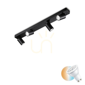 Plafond Ideallux Rudy PL4 Round svart 76 cm GU10 229072 small 0