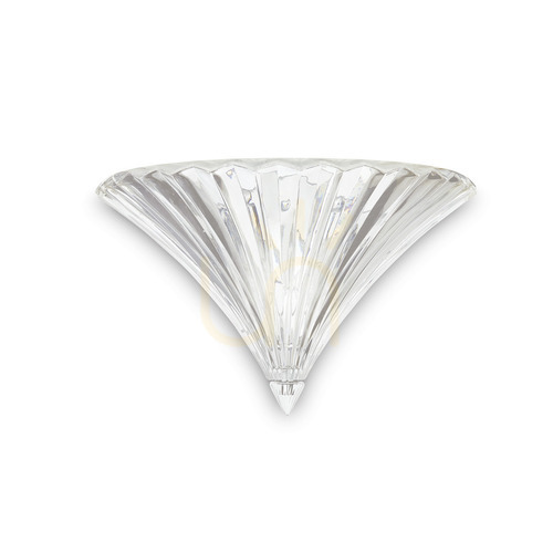 Kontrollera Vägglampa Ideallux Santa AP1 Big Transparent glas krom 087368
