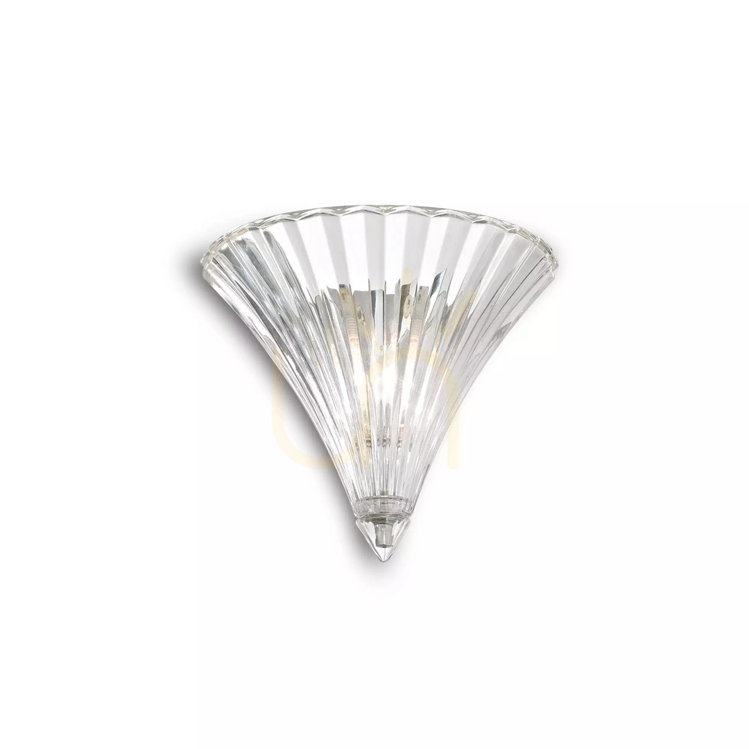 Utsikt Vägglampa Ideallux Santa AP1 Small transparent glas krom 013060 Vägglampa Ideallux Santa AP1 Small transparent glas krom 013060