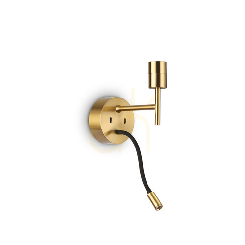Kontrollera Vägglampa Ideallux SET UP MAP2 mässing 259857