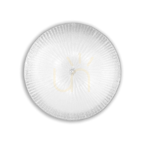 Kontrollera Plafond Ideallux Shell PL6 transparent glas 60 cm 008622
