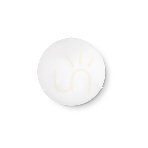 Kontrollera Plafond Ideallux Simply PL3 vit glas 40 cm 007984