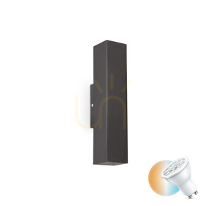 Vägglampa Ideallux LOOK svart 2xGU10 aluminium 126890 small 0