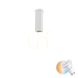 Ideal Lux LOOK 233772 vit fyrkantig takspot GU10 20 cm small 0