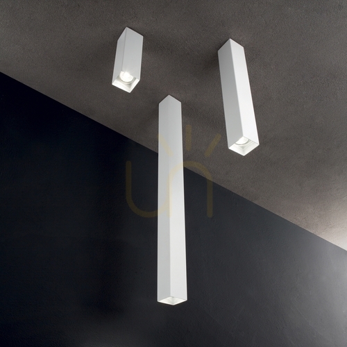 Kontrollera Plafond Ideallux LOOK svart metall GU10 20 cm 233765