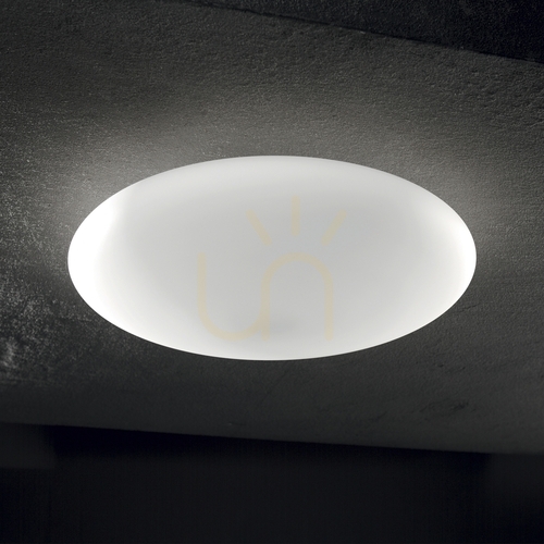 Kontrollera Plafond Ideallux SMARTIES PL2 vit glas 42,5 cm 032047