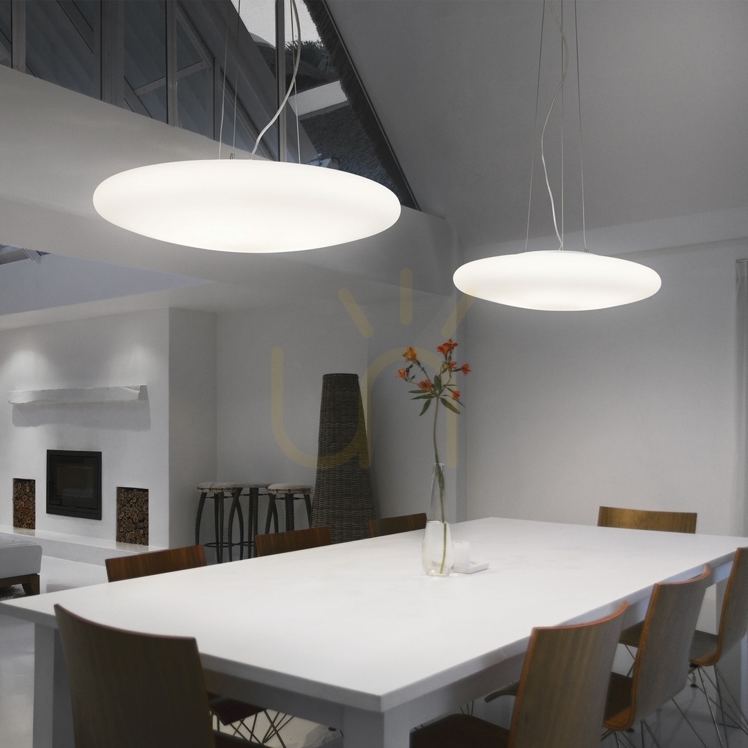 Utsikt Taklampa Ideallux SMARTIES SP3 D42 vit glas 3-ljus 032016 Taklampa Ideallux SMARTIES SP3 D42 vit glas 3-ljus 032016