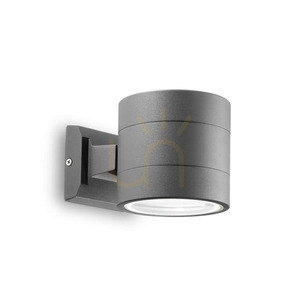 Utomhus vägglampa Ideallux SNIF Round AP1 antracit aluminium 061467 small 1
