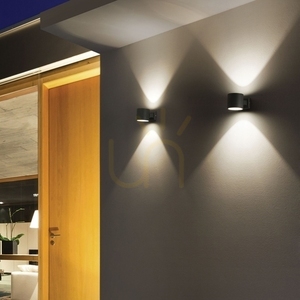 Utomhus vägglampa Ideallux SNIF Round AP1 antracit aluminium 061467 small 3