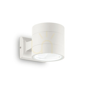 Utomhusvägglampa Ideallux SNIF ROUND AP1 BIANCO vit 144283 small 0