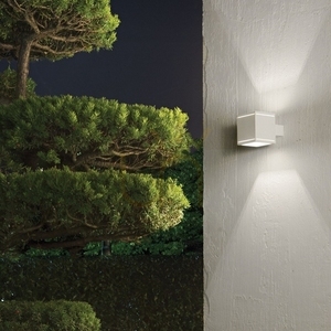 Utomhusvägglampa Ideallux SNIF AP1 vit aluminium G9 144276 small 1