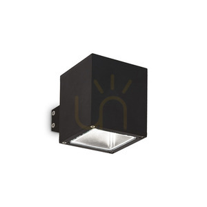 Utomhus vägglampa Ideallux SNIF Square AP1 svart aluminium 123080 small 0