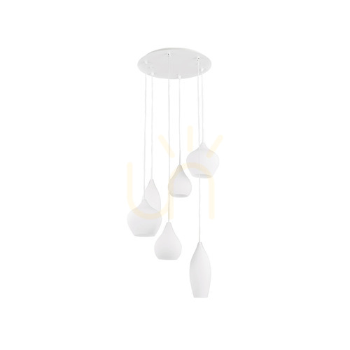 Kontrollera Taklampa Ideallux Soft SP6 Bianco vit 6-ljus 60 cm 087818