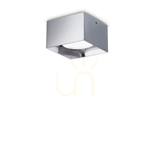 Kontrollera Plafond Ideallux Spike PL1 Square krom 10 cm 328799
