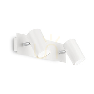 Vägglampa Ideallux SPOT AP2 BIANCO vit 2xGU10 metall 156736 small 1