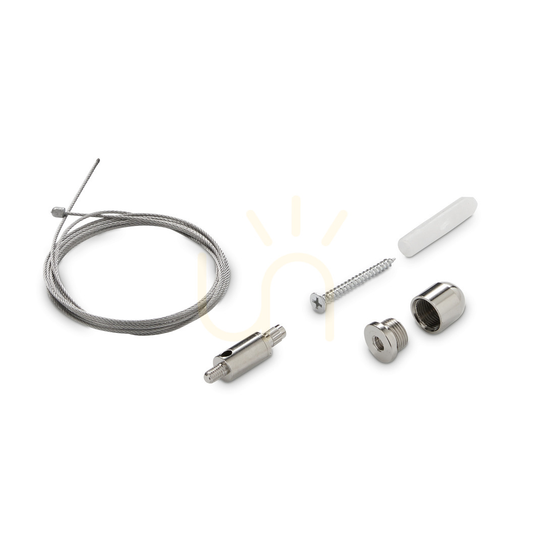 Kontrollera Kabelkit Ideallux STEEL Single Cable 2 m silver aluminium 271750 Kabelkit Ideallux STEEL Single Cable 2 m silver aluminium 271750