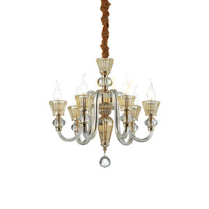 Pendellampa Ideallux Strauss SP6 guld glas 140605 small 0