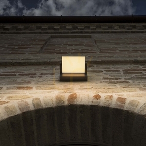 Utomhus vägglampa Ideallux SWIPE AP Coffee brun LED 20,5W 307169 small 3
