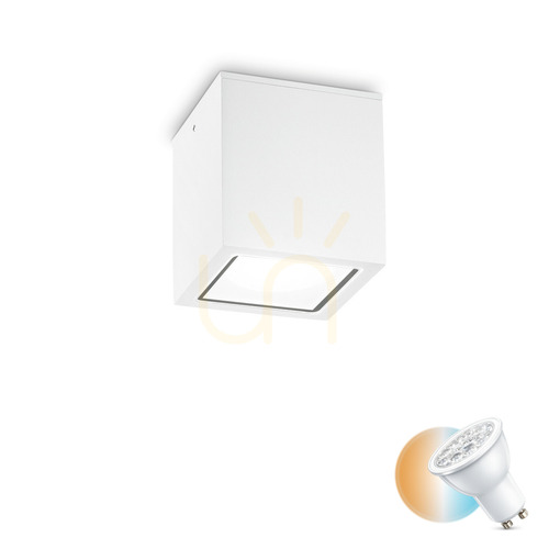 Kontrollera Plafond utomhus Ideallux TECHO PL1 BIG vit 251523