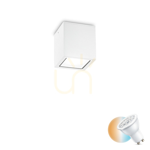 Kontrollera Takplafond Ideallux TECHO PL1 Small Bianco vit GU10 IP54 251561