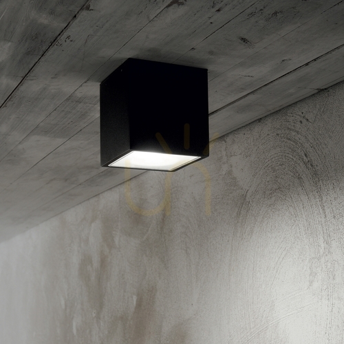 Kontrollera Takplafond utomhus Ideallux TECHO PL1 Small grå GU10 326894