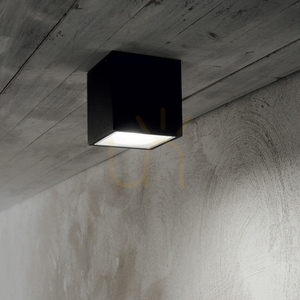 Utomhusplafond Ideallux TECHO PL1 Small Nero svart GU10 251578 small 1