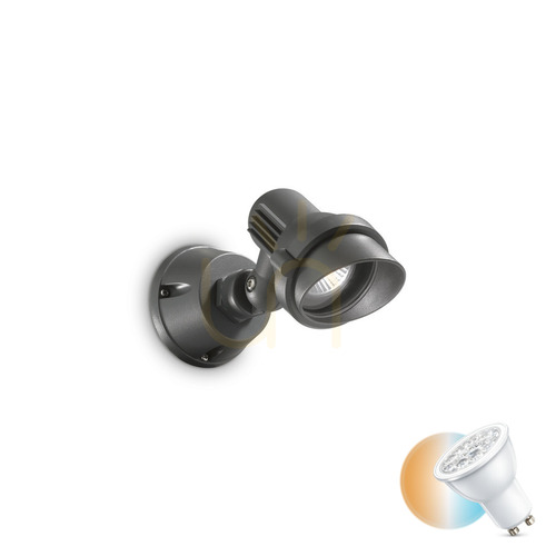 Kontrollera Utomhus vägglampa Ideallux Terra AP1 Small antracit GU10 046181