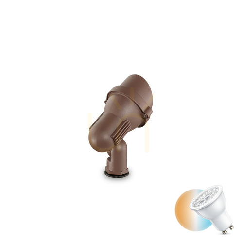 Kontrollera Spotlight utomhus Ideallux Terra PR1 Small Coffee brun GU10 163727