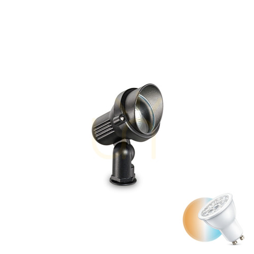 Kontrollera Spotlight utomhus Ideallux Terra PR1 Small svart GU10 046211