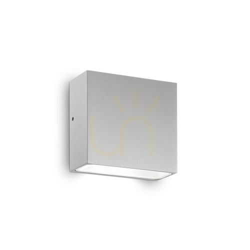 Kontrollera Utomhus vägglampa Ideallux Tetris AP1 Grigio grå aluminium G9 113760