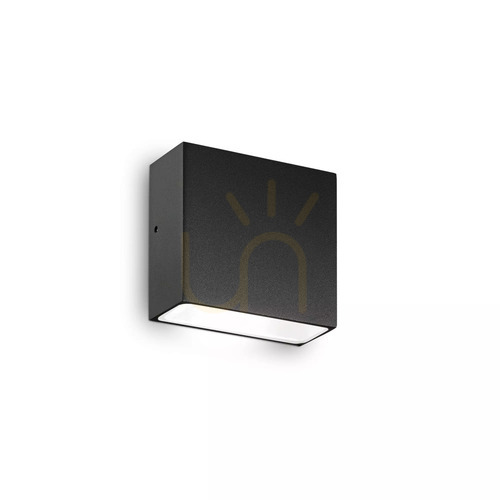 Kontrollera Utomhusvägglampa Ideallux Tetris 326955 svart aluminium G9