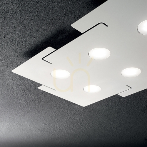 Kontrollera Plafond Ideallux Totem PL6 vit metall 59 cm GX53 215785