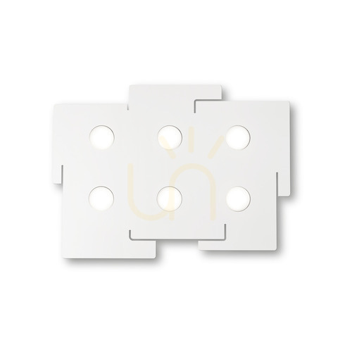 Kontrollera Plafond Ideallux Totem PL6 vit metall 59 cm GX53 215785