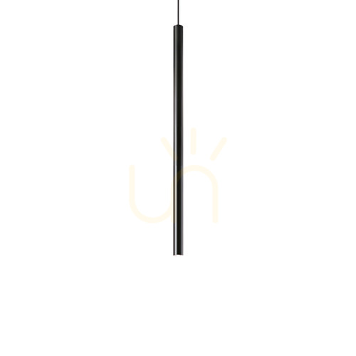 Kontrollera Pendellampa Ideallux LOOK Ultrathin Round svart 6 cm LED 12W dimbar 321813