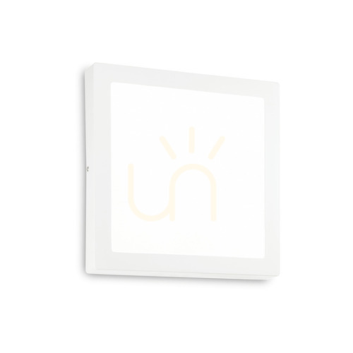 Kontrollera Plafond Ideallux Universal PL D30 Square vit LED 3000K 22W 138657