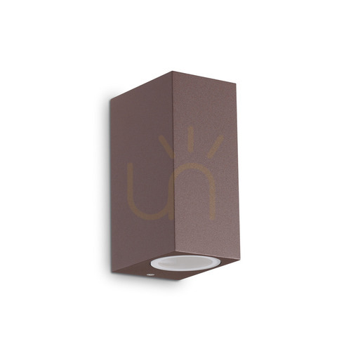 Kontrollera Utomhus vägglampa Ideallux UP AP2 Coffee brun aluminium 213354