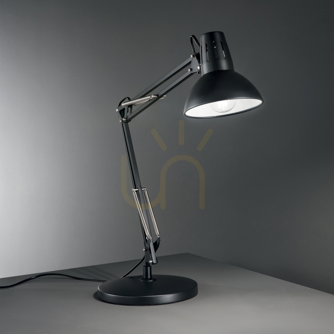 Utsikt Bordslampa Ideallux Wally TL1 Total Black svart metall 265278 Bordslampa Ideallux Wally TL1 Total Black svart metall 265278