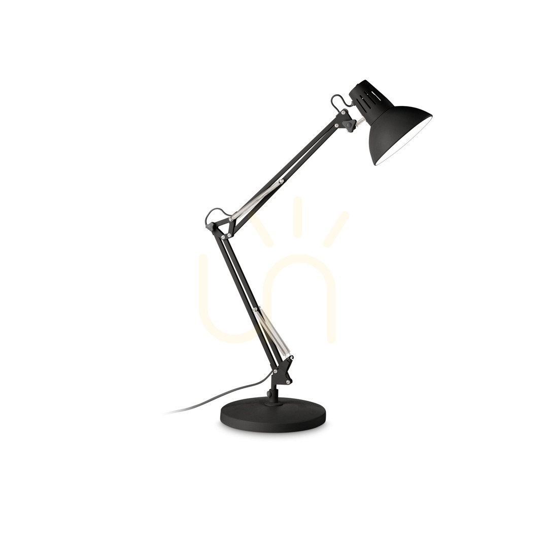 Kontrollera Bordslampa Ideallux Wally TL1 Total Black svart metall 265278 Bordslampa Ideallux Wally TL1 Total Black svart metall 265278