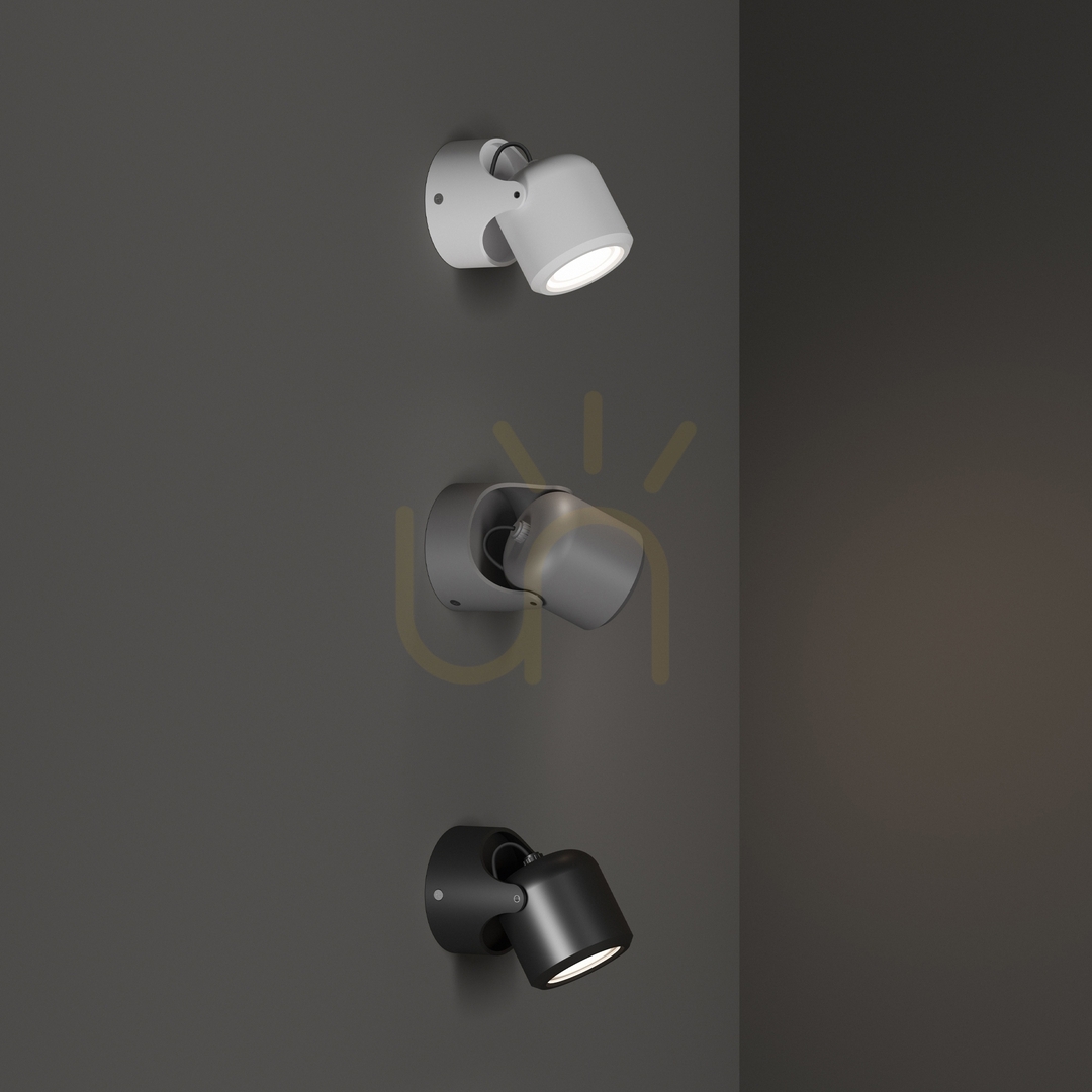 Förhandsvisning Utomhusvägglampa Ideallux Xeno AP1 Grigio grå GU10 aluminium 129471 Utomhusvägglampa Ideallux Xeno AP1 Grigio grå GU10 aluminium 129471