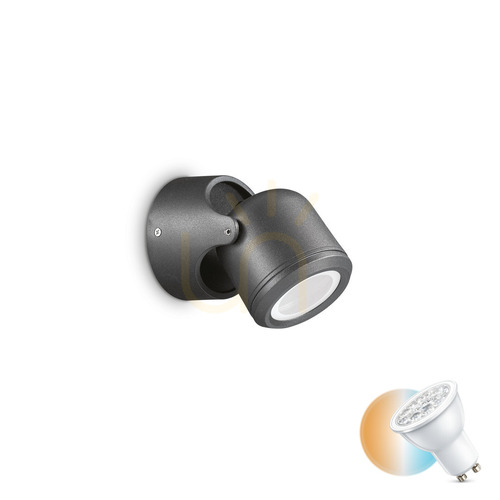 Kontrollera Utomhusvägglampa Ideallux Xeno AP1 Nero svart GU10 129464