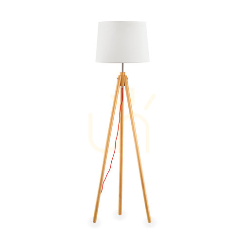 Kontrollera Stående lampa Ideallux YORK PT1 trä 164 cm E27 SKU 089805
