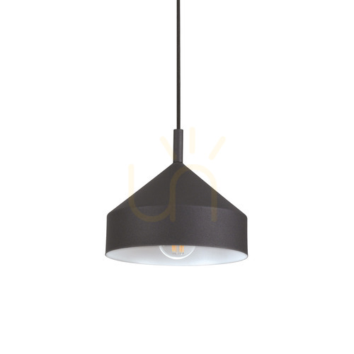 Kontrollera Pendellampa Ideallux YURTA SP1 svart metall Ø21 cm 281568