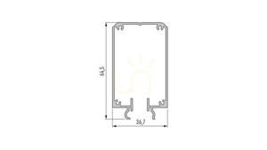 LUMINES-profil typ Talia M2 svartlackerad 2 m small 1
