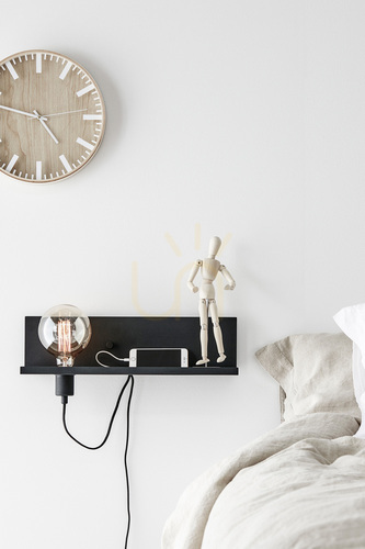 Kontrollera Vägglampa Markslojd Multi svart metall USB dimmer 106482