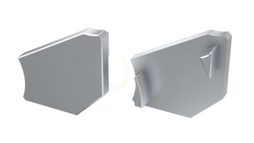Kontrollera LUMINES H ändlock i aluminium för LED-profil, höger, silver