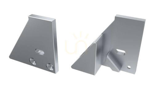 Kontrollera ALU-lock för LUMINES I10 10mm silver LED-profil höger med stöd med hål