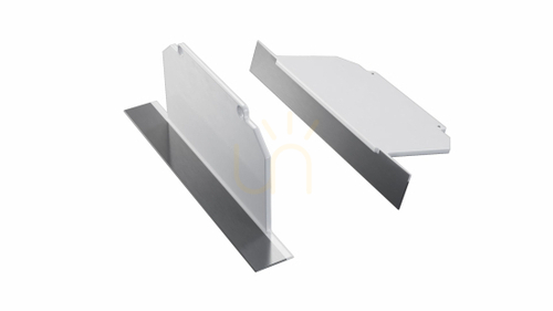 Kontrollera LUMINES LARGO M3 vit ändgavel i aluminium, heltäckande utförande